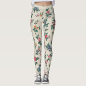 Beliebtes mehrfarbiges Blumenmuster Leggings (Vorderseite)