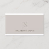 Beliebtes Mit Monogramm Sleek Graphic Design Moder Visitenkarte (Vorderseite)