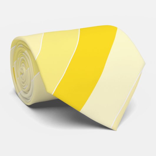 Beliebtes modernes Design Gelbe Weiße Vorlage Chic Krawatte (Gerollt)