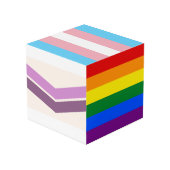 Beliebtes MOGAI/LGBT/Quee Flag Foto Cube Würfel (Rückseite Schrägansicht)