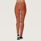 Beliebtes Muster in Burnorange Leggings (Rückseite)