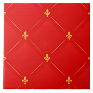 Beliebtes Muster in Rot und Gold Fliese