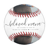 Beliebtes Nana Oma Custom Family Foto Keepake Baseball (Rückseite)