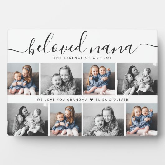 Beliebtes Nana Oma Custom Family Foto Keepake Fotoplatte (Vorderseite)