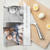 Beliebtes Nana Oma Custom Family Foto Keepake Geschirrtuch (Viertel Falte)