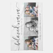 Beliebtes Nana Oma Custom Family Foto Keepake Geschirrtuch (Vertikal)