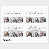 Beliebtes Nana Oma Custom Family Foto Keepake Rechteckiger Aufkleber (Blatt)