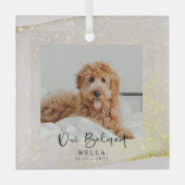 Beliebtes Pet Loss Memorial Keepake Glass Ornament (Vorderseite)