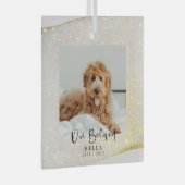Beliebtes Pet Loss Memorial Keepake Glass Ornament (Vorderseite Rechts)