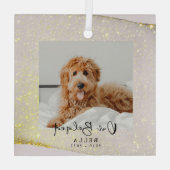 Beliebtes Pet Loss Memorial Keepake Glass Ornament (Rückseite)