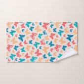 Beliebtes Schmetterlingsmuster beige pinkfarbene T Badhandtuch Set (Handtuch)