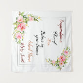 Beliebtes Silber für Blumen Wandteppich (Vorderseite (Horizontal))