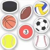 Beliebtes Sportballpaket Aufkleber (Vorderseite)