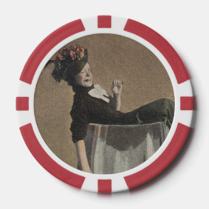 Beliebtes Vintage-Party-Girl-Weinglas-Pokerchips Pokerchips
