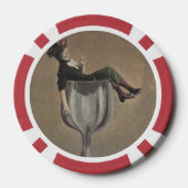 Beliebtes Vintages Party Girl Wine Glass Poker Chi Pokerchips (Rückseite)