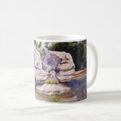 Beliebtes W.Va. Straßenschwimmloch Gauley River Kaffeetasse (VorderseiteRechts)