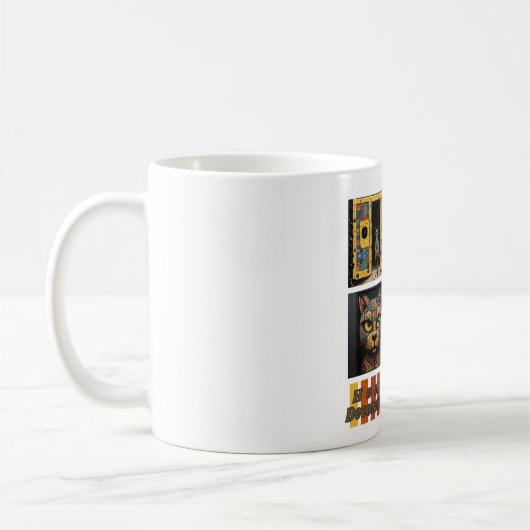 Beliebtes Wall Cats Art Design Kaffeetasse (Links)