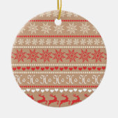 Beliebtes Weihnachtsbild Keramik Ornament (Vorne)