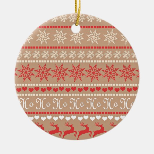 Beliebtes Weihnachtsbild Keramik Ornament (Vorne)