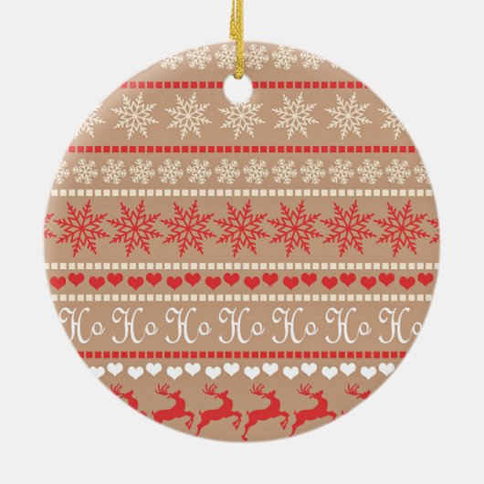 Beliebtes Weihnachtsbild Keramik Ornament (Hinten)