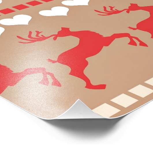 Beliebtes Weihnachtsmuster Fotodruck (Ecke)