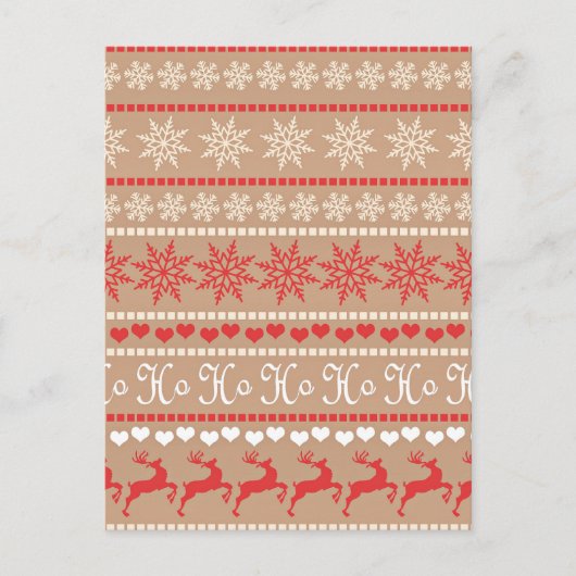 Beliebtes Weihnachtsmuster Postkarte (Vorderseite)