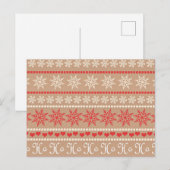Beliebtes Weihnachtsmuster Postkarte (Vorne/Hinten)