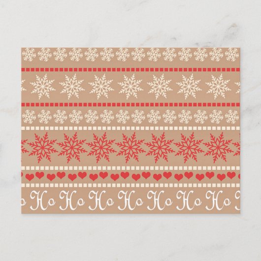 Beliebtes Weihnachtsmuster Postkarte (Vorderseite)