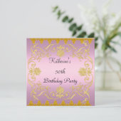 Beliebteste elegante Rosa Gold Einladung (Stehend Vorderseite)