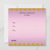 Beliebteste elegante Rosa Gold Einladung (Rückseite)
