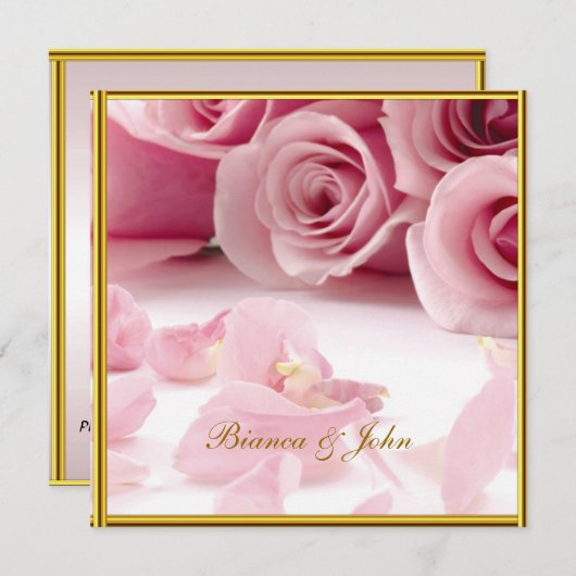 Beliebteste und eleganteste Hochzeitseinladung Einladung (Vorne/Hinten)