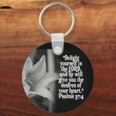 BELIEBTESTES BIBLE SCRIPTURE PSALM 37:4 SCHLÜSSELANHÄNGER (Vorderseite)