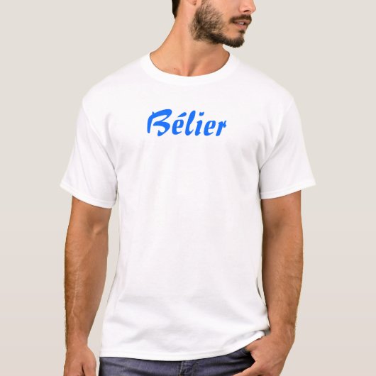 Belier (Widder auf französisch) T-Shirt (Vorderseite)