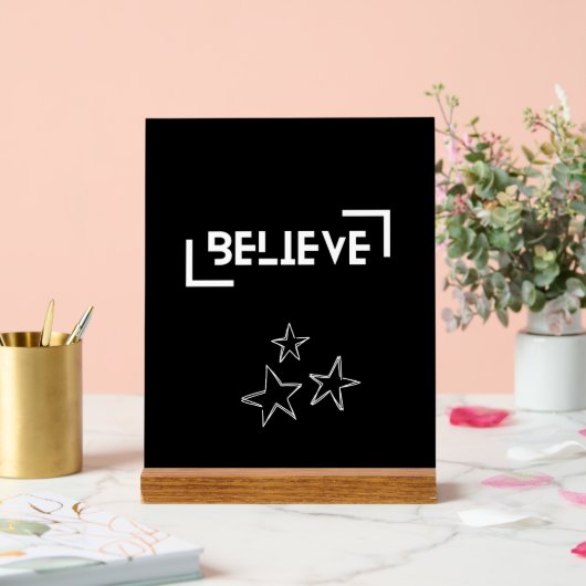 Believe Acrylschild (Hochzeit)