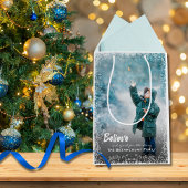 Believe and Reach For The Stars Christmas Photo Mittlere Geschenktüte