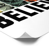 Believe Bigfoot Alien Loch Ness Monster Funny Retr Poster (Ecke)