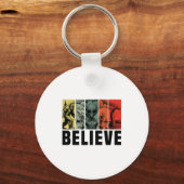 Believe Bigfoot Alien Loch Ness Monster Funny Retr Schlüsselanhänger (Vorderseite)