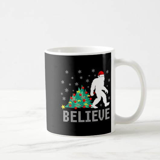 Believe Bigfoot Sasquatch Santa Reindeer Christmas Kaffeetasse (Rechts)