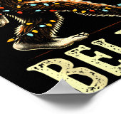 Believe Bigfoot Sasquatch Santa Reindeer Christmas Poster (Ecke)