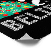 Believe Bigfoot Sasquatch Santa Reindeer Christmas Poster (Ecke)