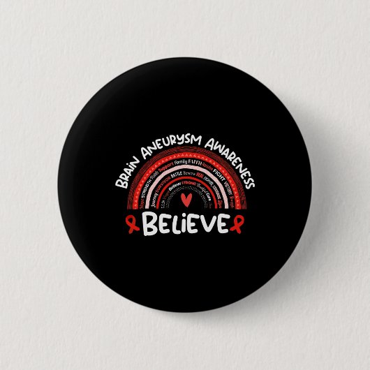Believe Brain Aneurysm Awareness Month Brain Aneur Button (Vorderseite)