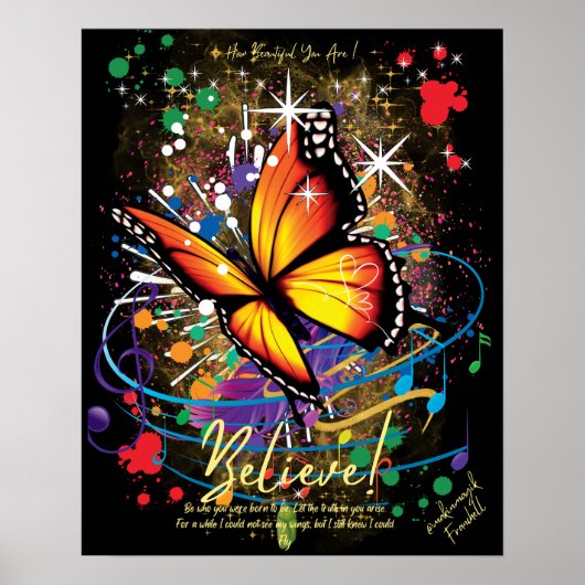 Believe Butterfly Poster (Vorne)