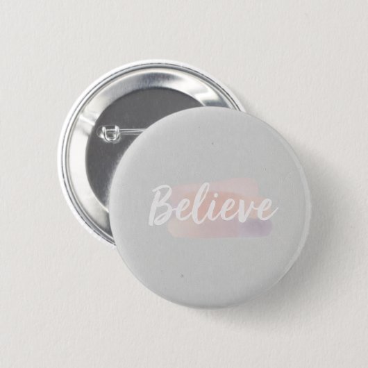 Believe calligraphic text button (Vorne & Hinten)