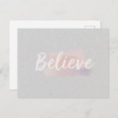Believe calligraphic text postkarte (Vorne/Hinten)