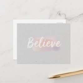 Believe calligraphic text  postkarte
