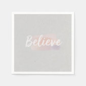 Believe calligraphic text serviette (Vorderseite)