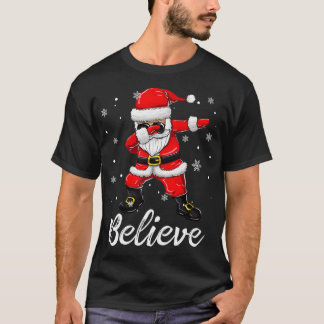 Believe Christmas Dabbing Santa Claus Kids Boys T-Shirt
