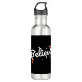 Believe Christmas Edelstahlflasche (Vorderseite)