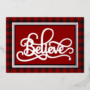Believe Christmas Folien Feiertagskarte