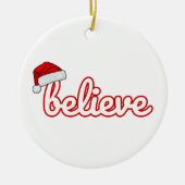 Believe Christmas Keramik Ornament (Vorne)